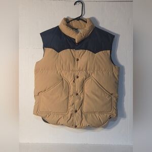 Men's William Barry Two-Tone Puffer Vest Size Medium